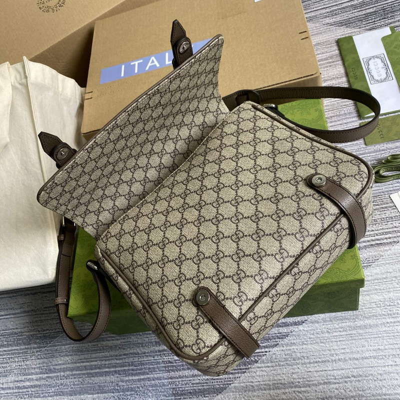 Gucci 658542 GG Messenger Bag Brown