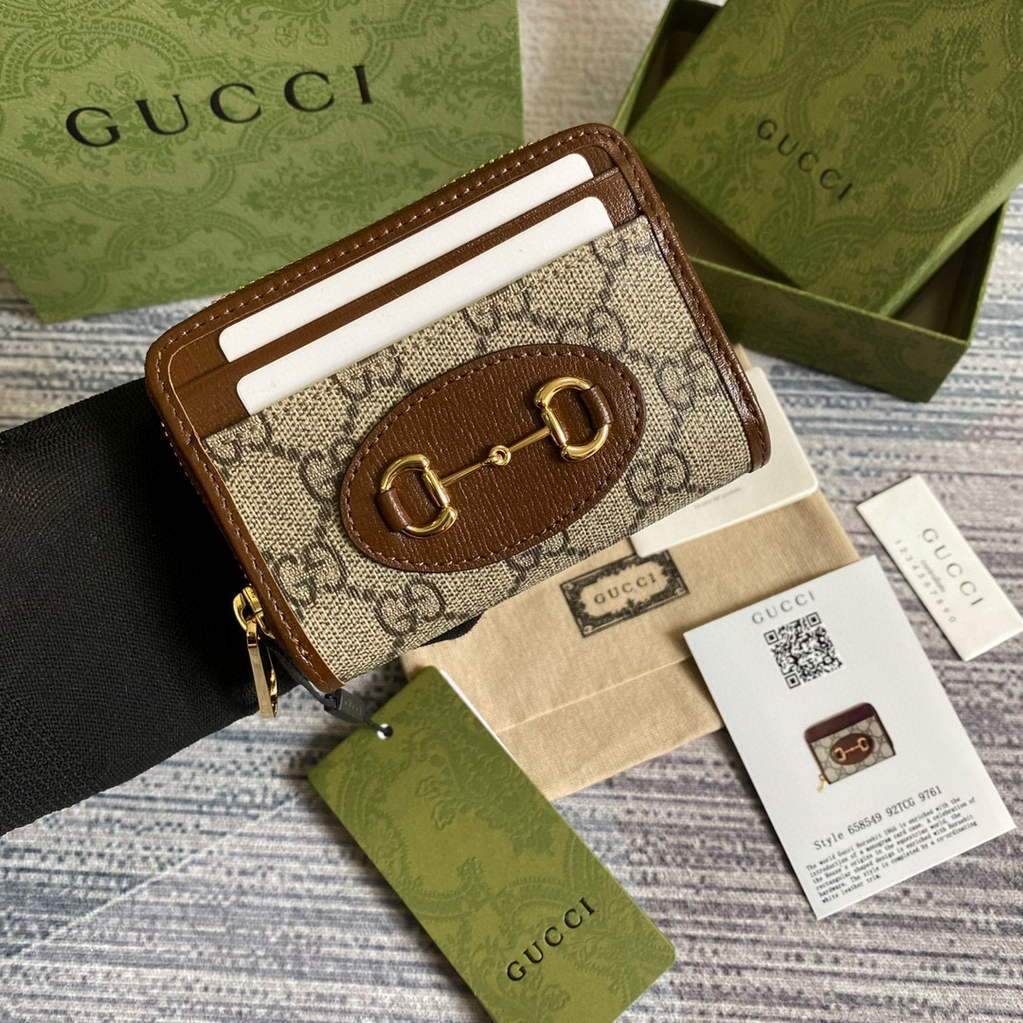Gucci ?a€?58549 Gucci Horsebit 1955 Card Case Brown