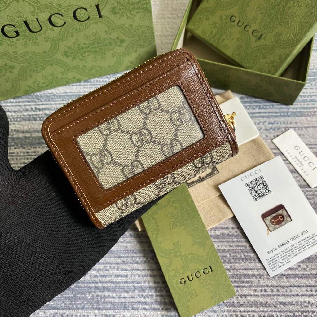 Gucci ?a€?58549 Gucci Horsebit 1955 Card Case Brown