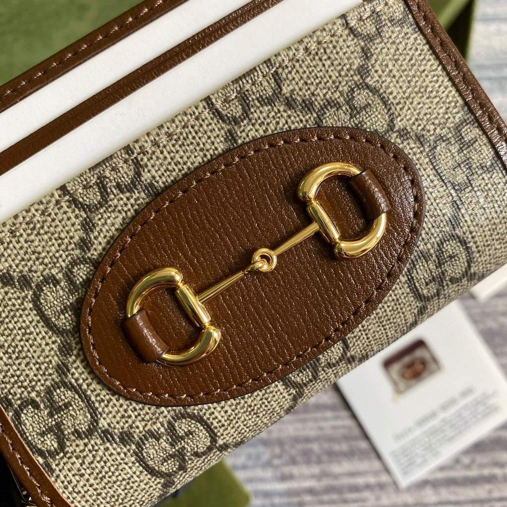 Gucci ?a€?58549 Gucci Horsebit 1955 Card Case Brown