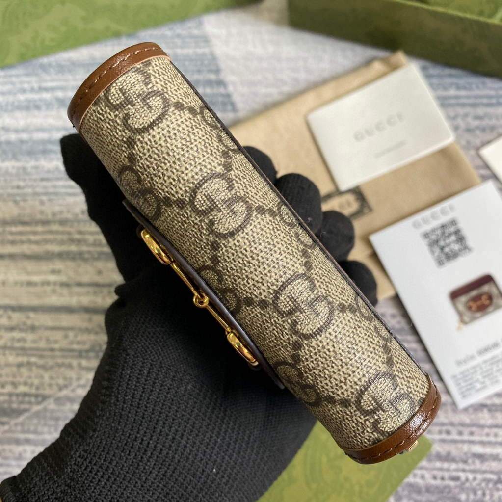 Gucci ?a€?58549 Gucci Horsebit 1955 Card Case Brown