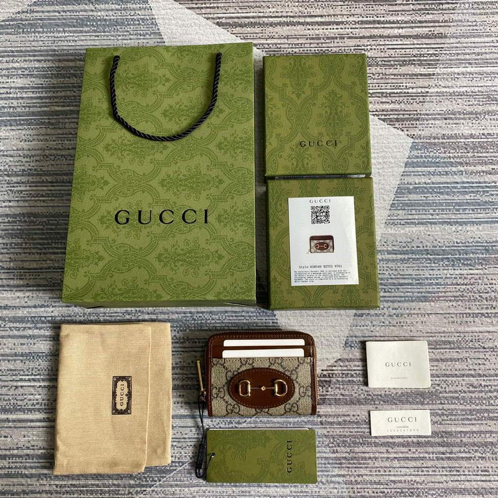 Gucci ?a€?58549 Gucci Horsebit 1955 Card Case Brown