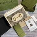 Gucci ?a€?58549 Gucci Horsebit 1955 Card Case White