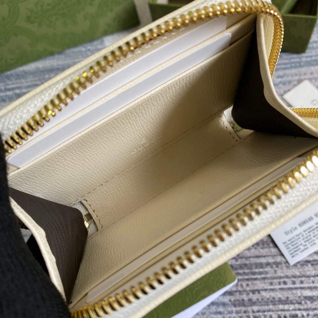 Gucci ?a€?58549 Gucci Horsebit 1955 Card Case White