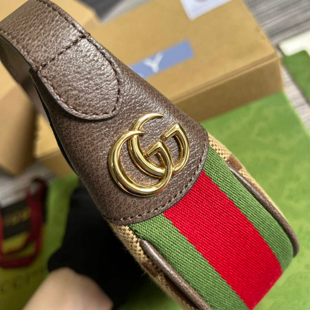 Gucci 658551 Ophidia Jumbo GG Mini Bag Brown