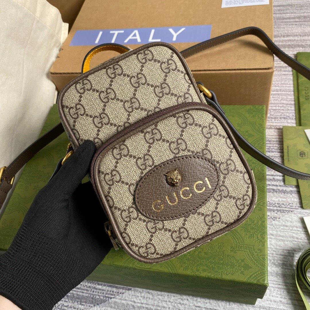 Gucci 658556 Gucci Neo Vintage Mini Bag Brown - luxibagsmall