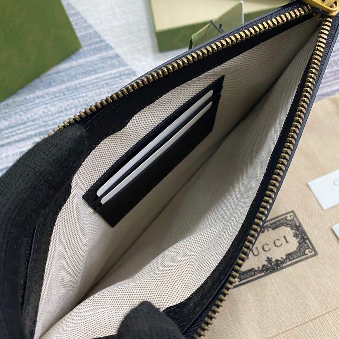 Gucci 658562 GG Marmont pouch Black