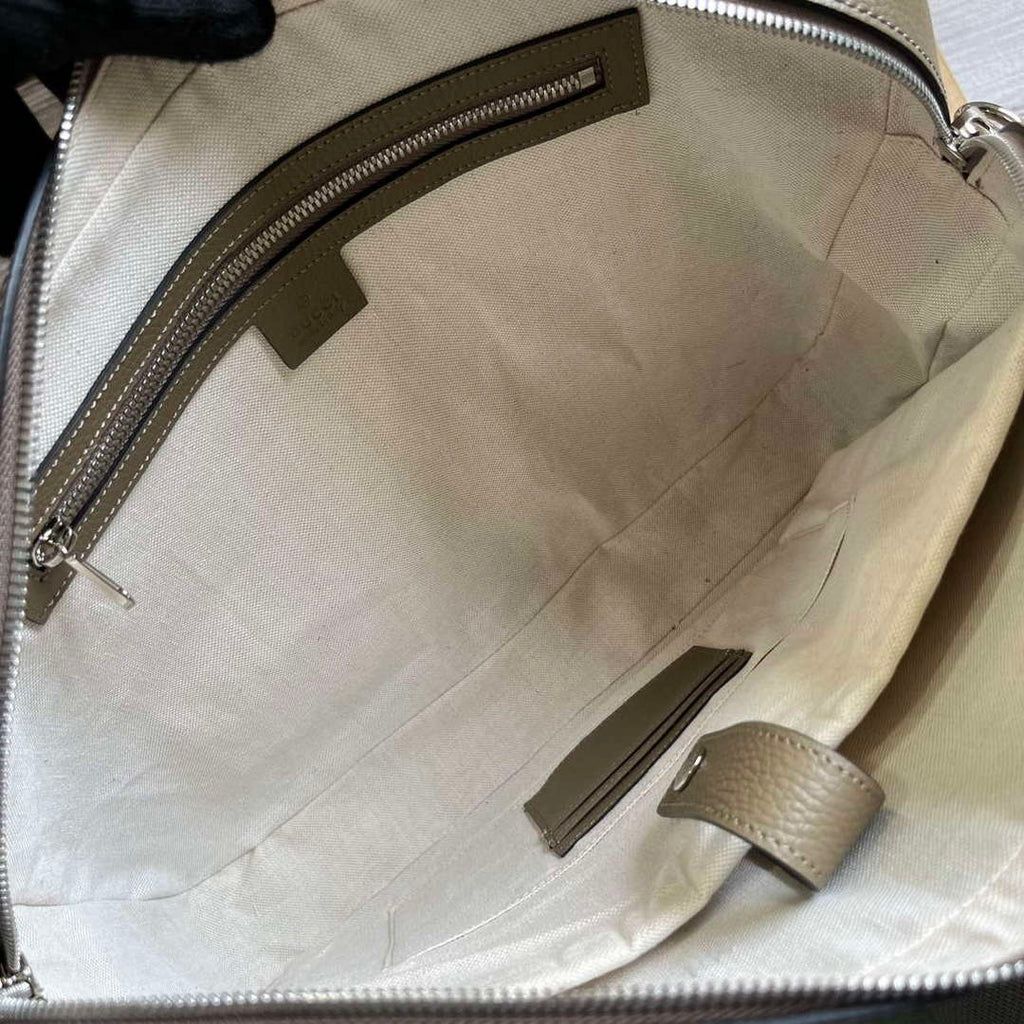 Gucci 658573 Men's GG embossed briefcase Bag Taupe