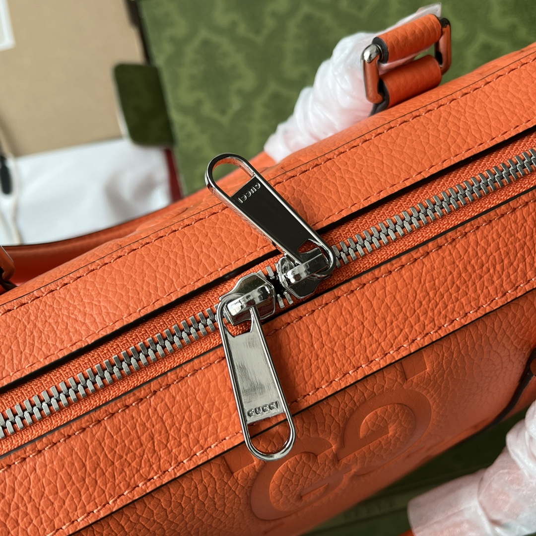 Gucci 658573 Men's Jumbo GG Briefcase Bag Orange