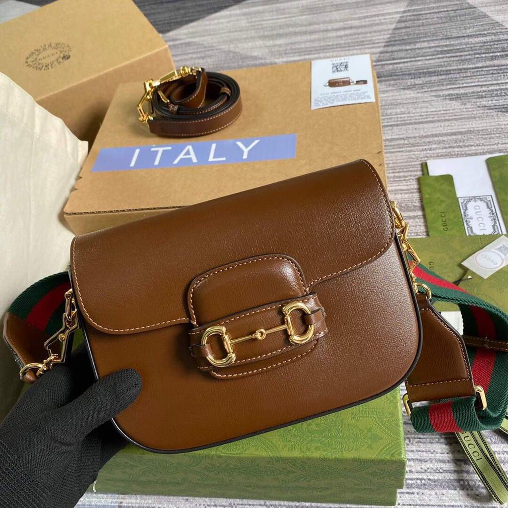 Gucci 658574 Gucci Horsebit 1955 Mini Bag Brown