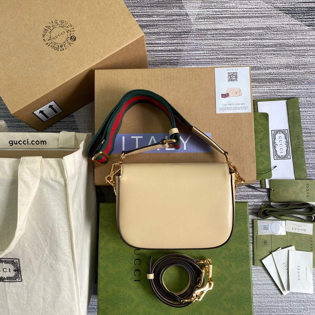 Gucci 658574 Gucci Horsebit 1955 Mini Bag Beige