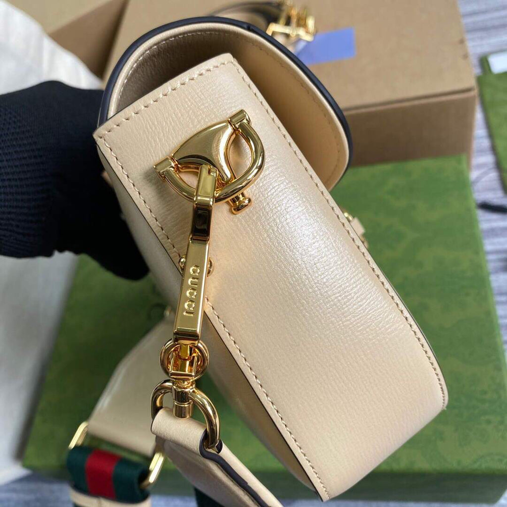 Gucci 658574 Gucci Horsebit 1955 Mini Bag Beige
