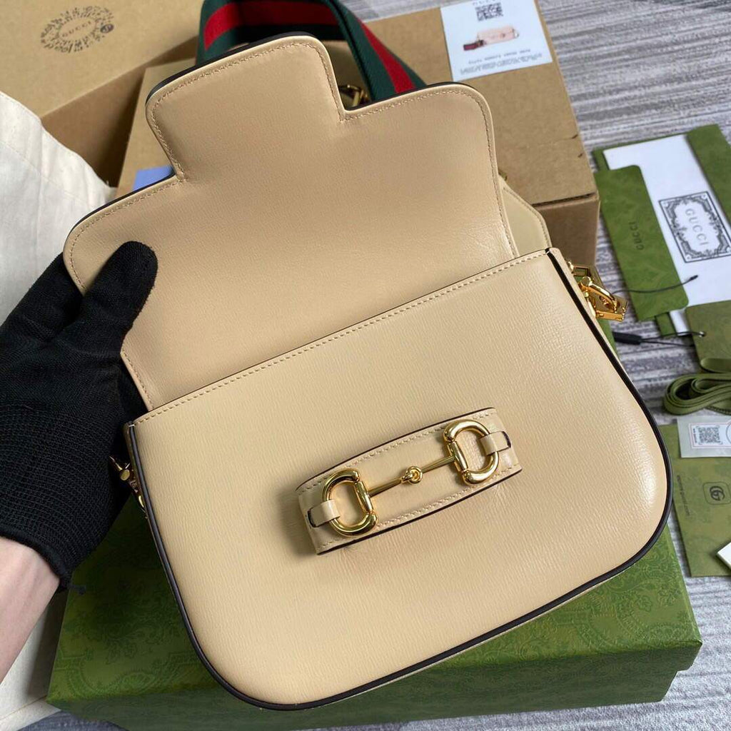 Gucci 658574 Gucci Horsebit 1955 Mini Bag Beige