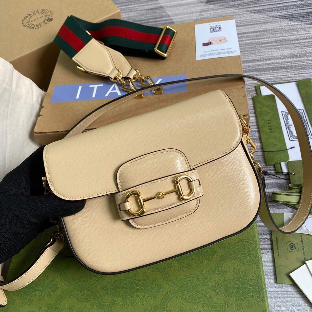 Gucci 658574 Gucci Horsebit 1955 Mini Bag Beige