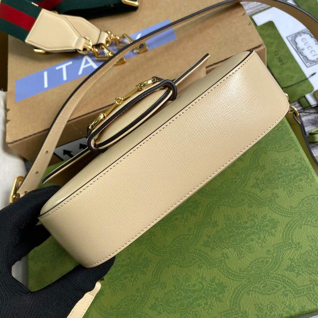 Gucci 658574 Gucci Horsebit 1955 Mini Bag Beige
