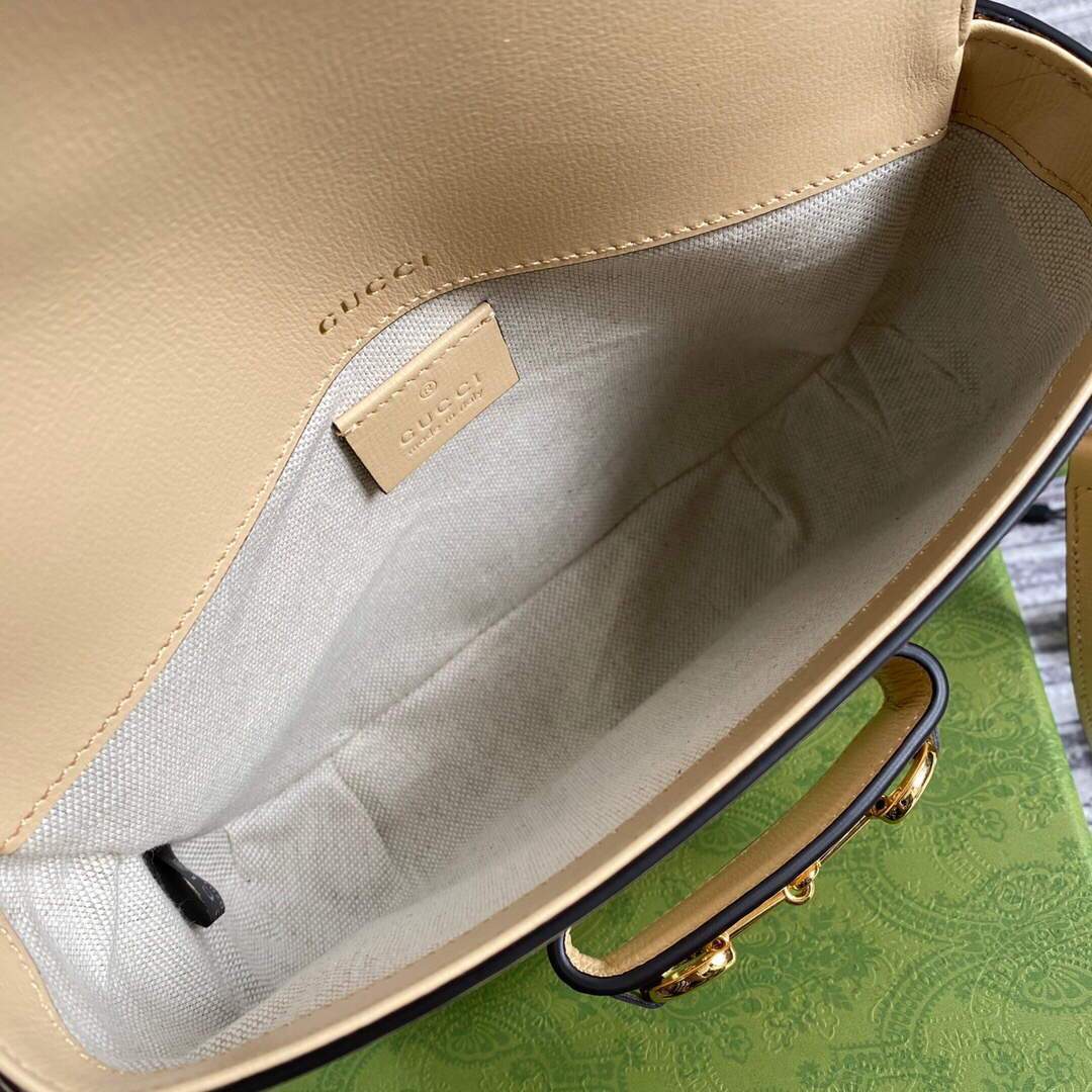Gucci 658574 Gucci Horsebit 1955 Mini Bag Beige