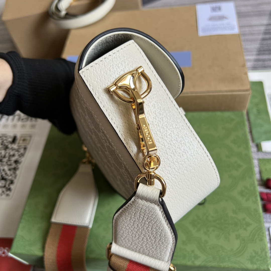 Gucci 658574 Gucci Horsebit 1955 Mini Bag beige leather - Default Title - View 3