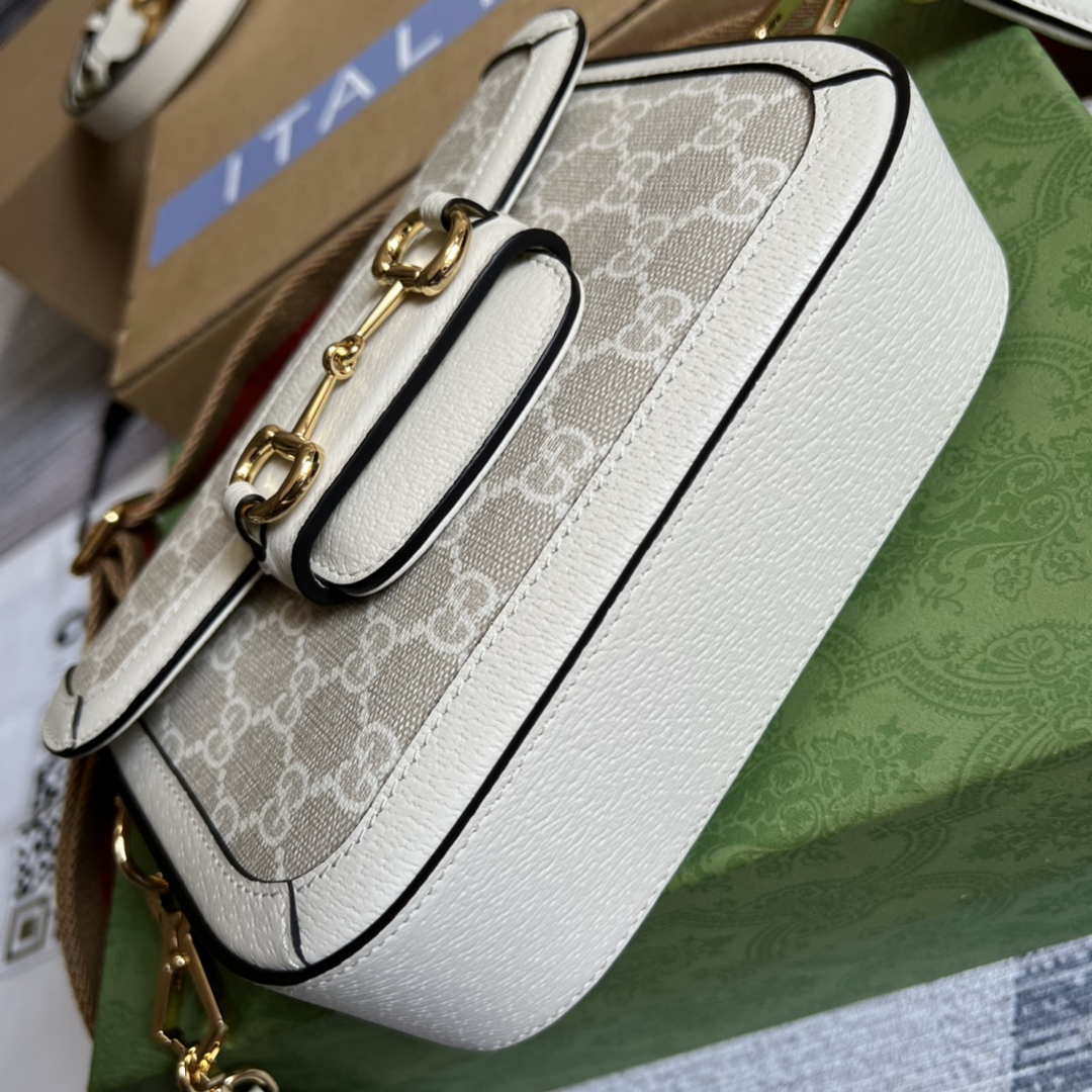 Gucci 658574 Gucci Horsebit 1955 Mini Bag beige leather - Default Title - View 6