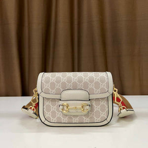 Gucci 658574 Gucci Horsebit 1955 Mini Bag beige leather - Default Title - View 1