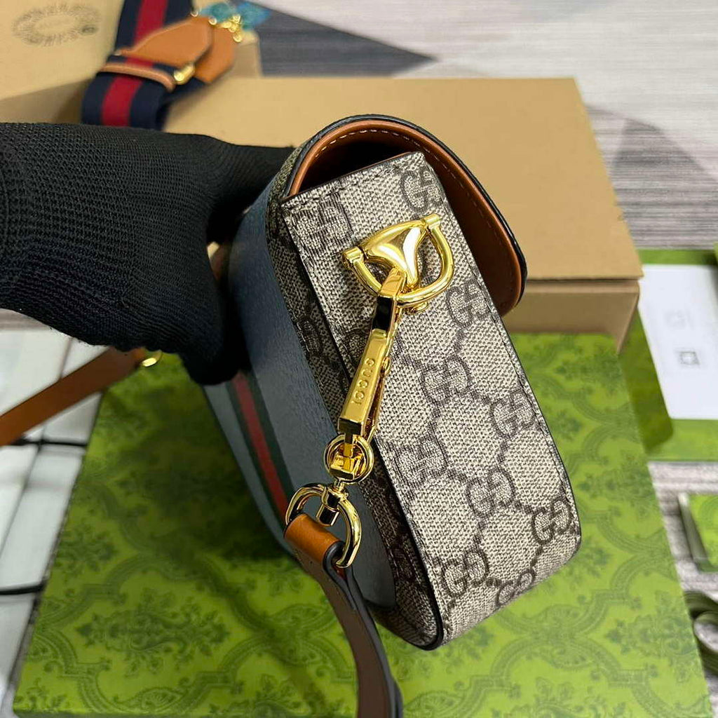 Gucci 658574 Gucci Horsebit 1955 Mini Bag Blue