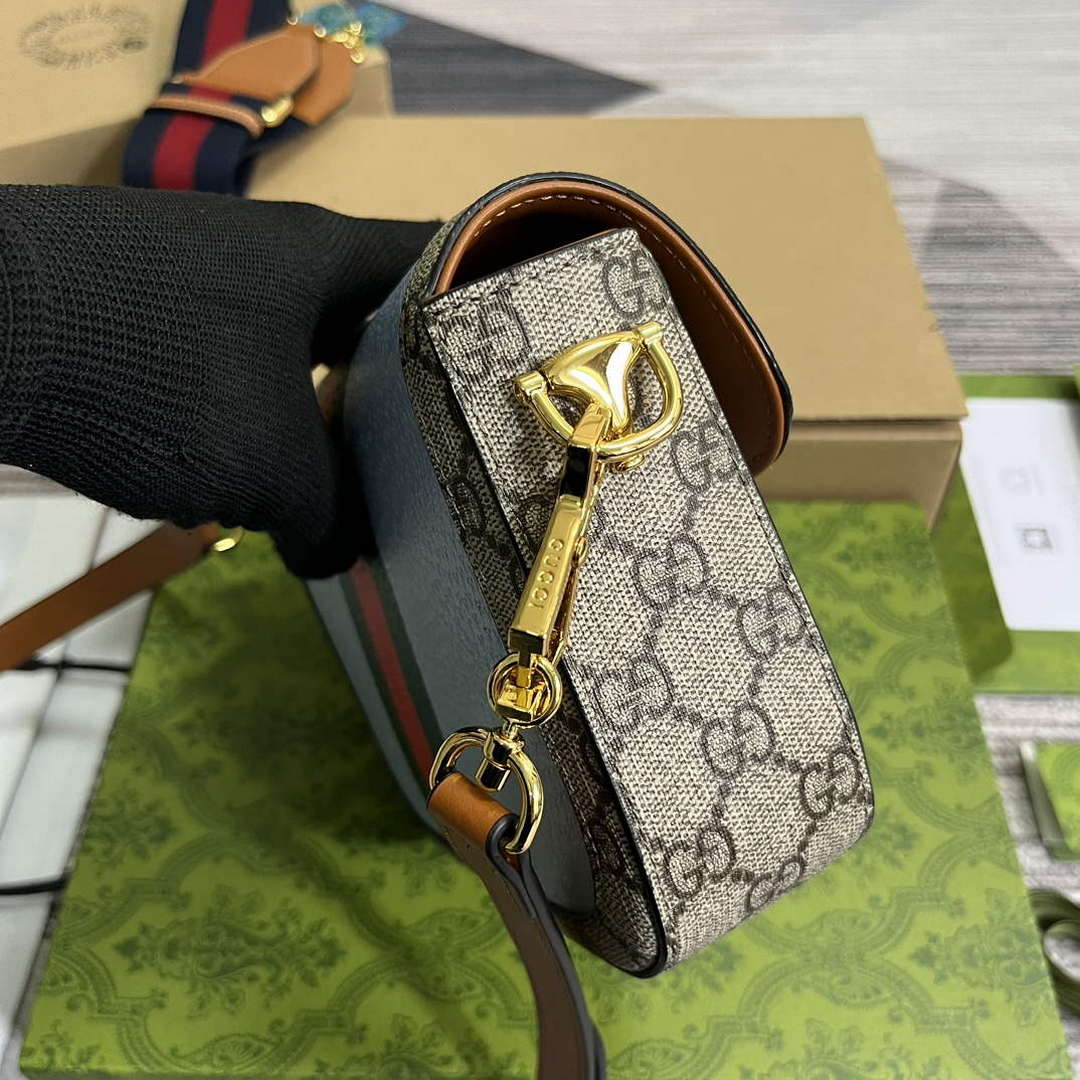Gucci 658574 Gucci Horsebit 1955 Mini Bag Blue