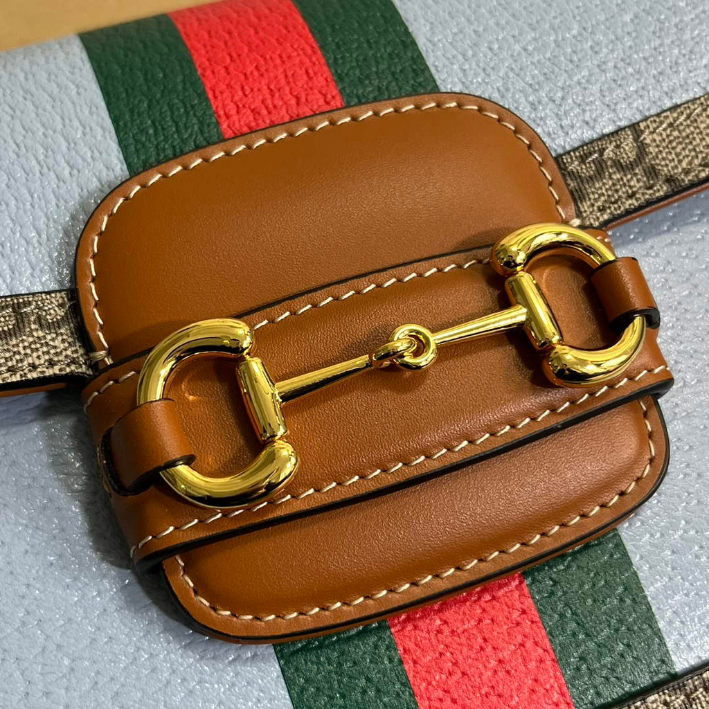 Gucci 658574 Gucci Horsebit 1955 Mini Bag Blue