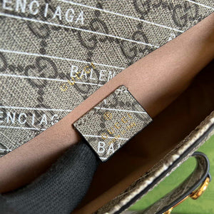 Gucci 658574 Gucci Horsebit 1955 Mini Bag Gray with Pvc Printer Logo - Default Title - View 9
