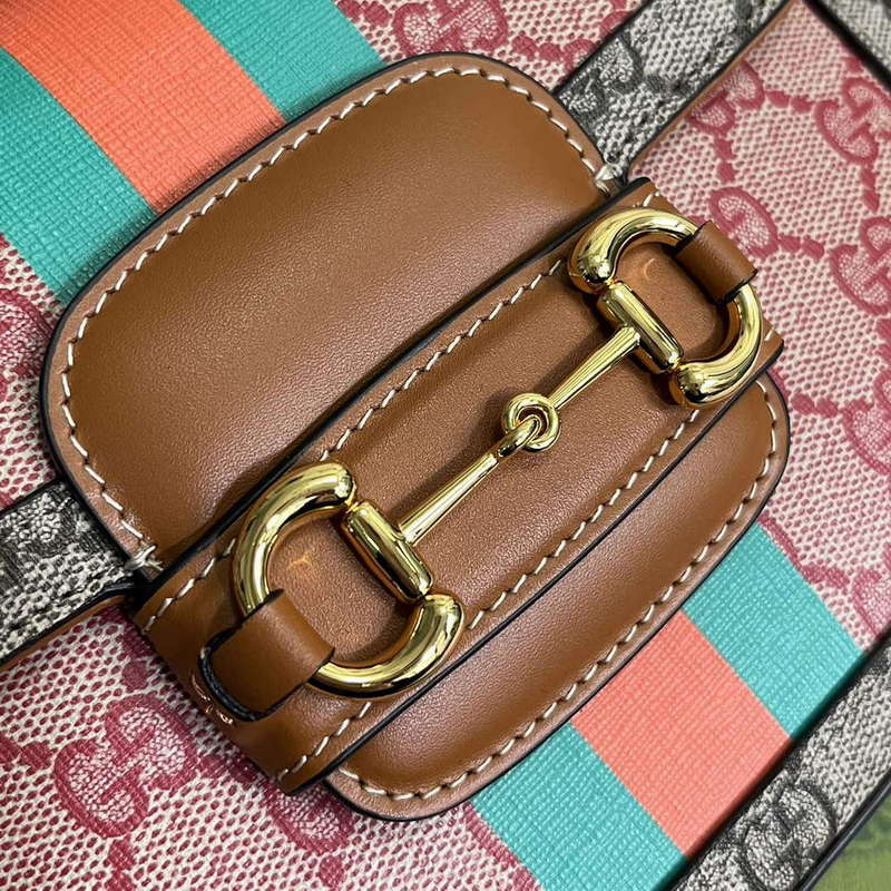 Gucci 658574 Gucci Horsebit 1955 Mini Bag Red Print - Default Title - View 5