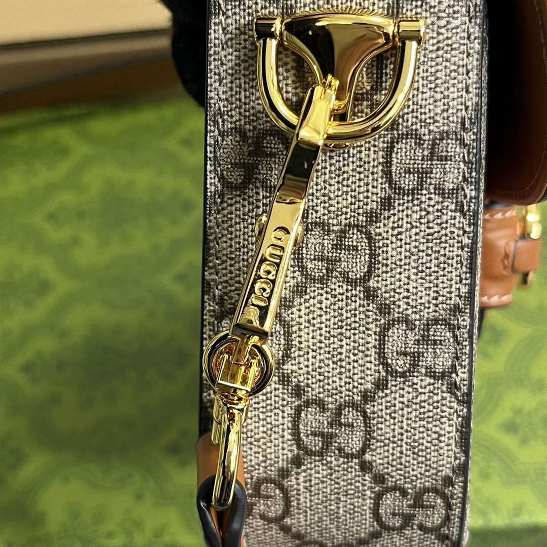Gucci 658574 Gucci Horsebit 1955 Mini Bag Red Print - Default Title - View 7