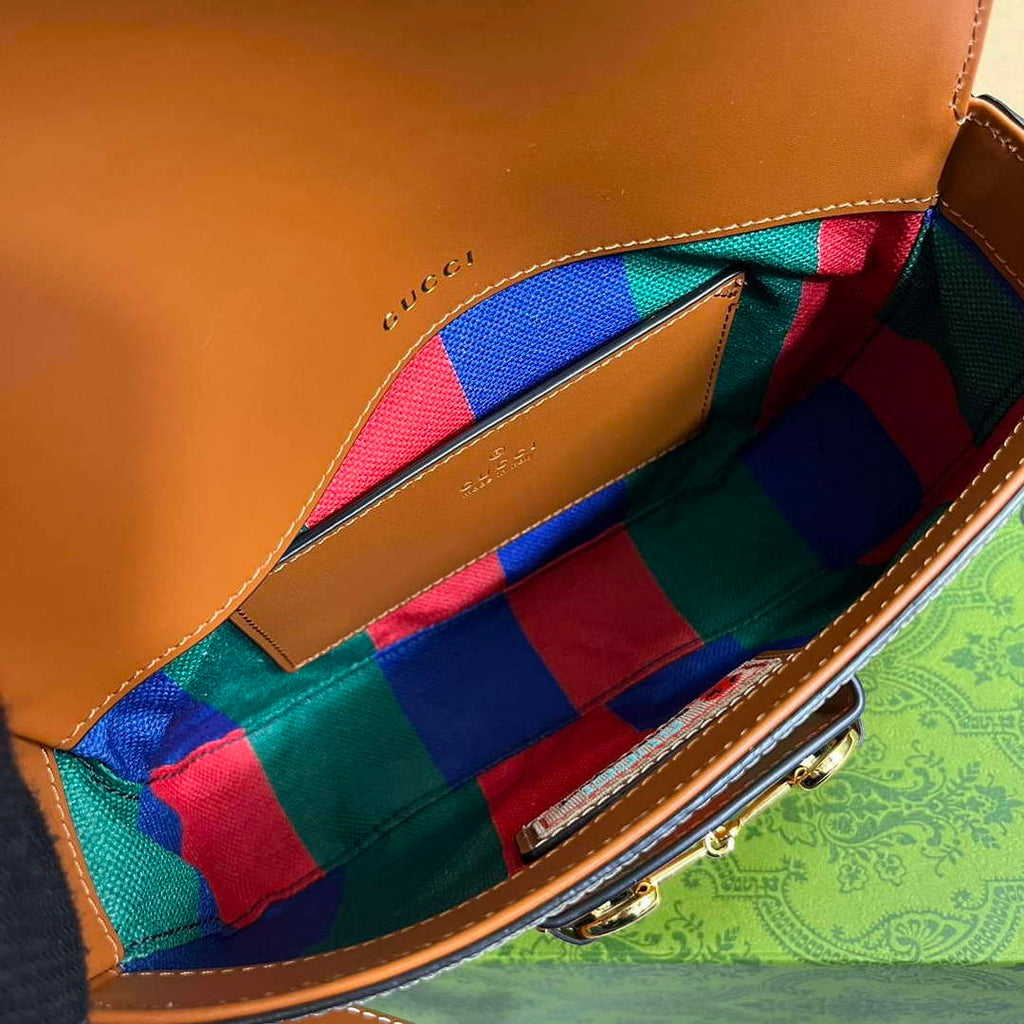 Gucci 658574 Gucci Horsebit 1955 Mini Bag Red Print