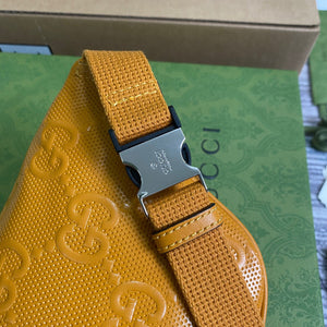 Gucci 658582 GG embossed belt bag Yellow GG embossed leather - Default Title - View 8
