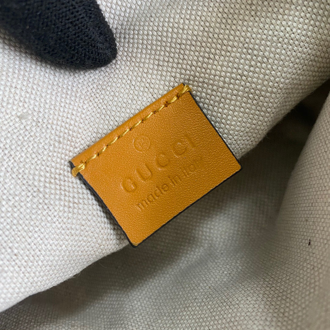 Gucci 658582 GG embossed belt bag Yellow GG embossed leather - Default Title - View 10