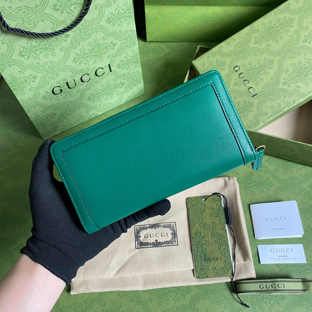 Gucci 658634 Diana Continental Wallet in Green