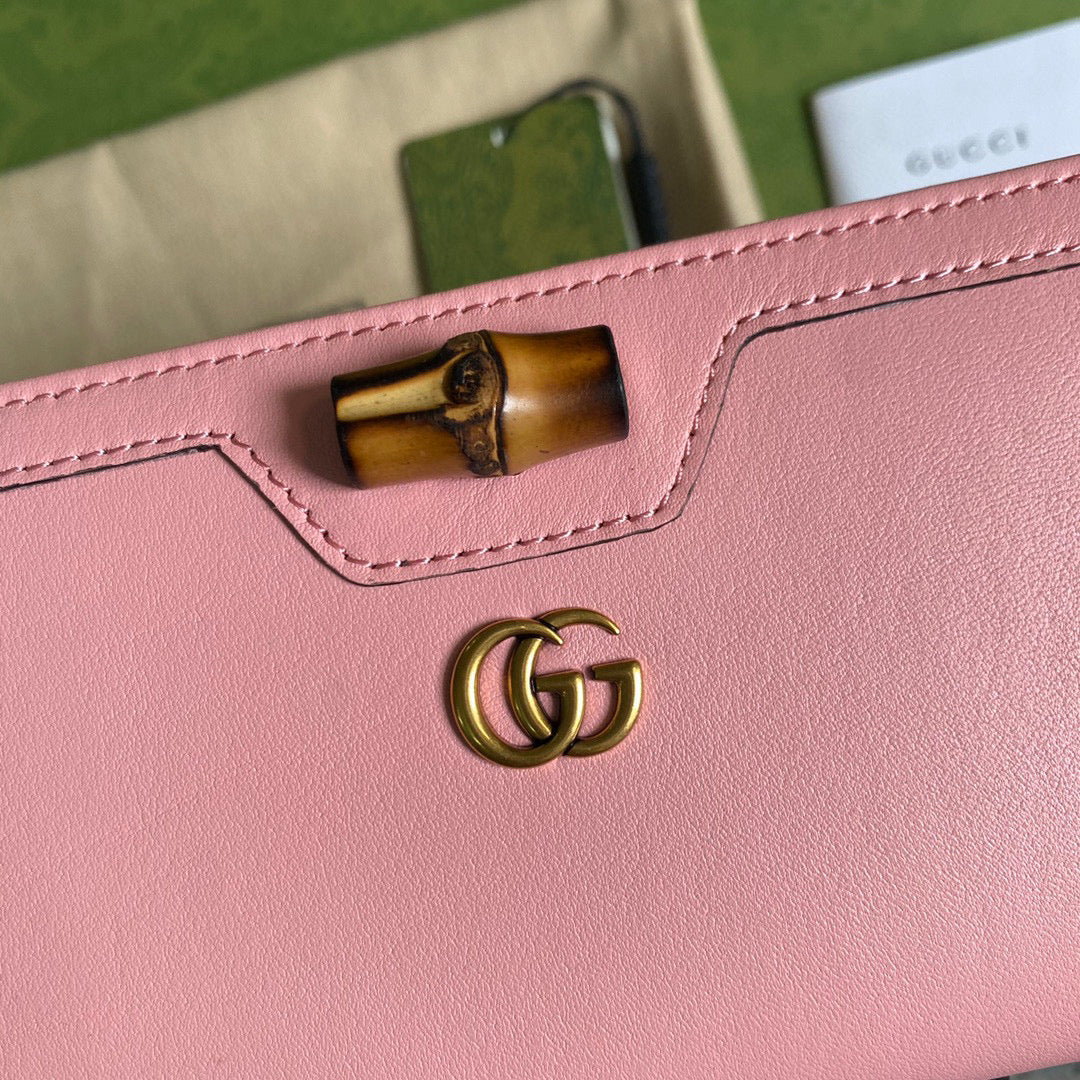 Gucci 658634 Diana Continental Wallet in Pink