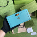 Gucci 658634 Diana Continental Wallet in Blue - Default Title - View 1