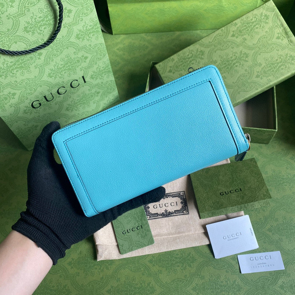Gucci 658634 Diana Continental Wallet in Blue