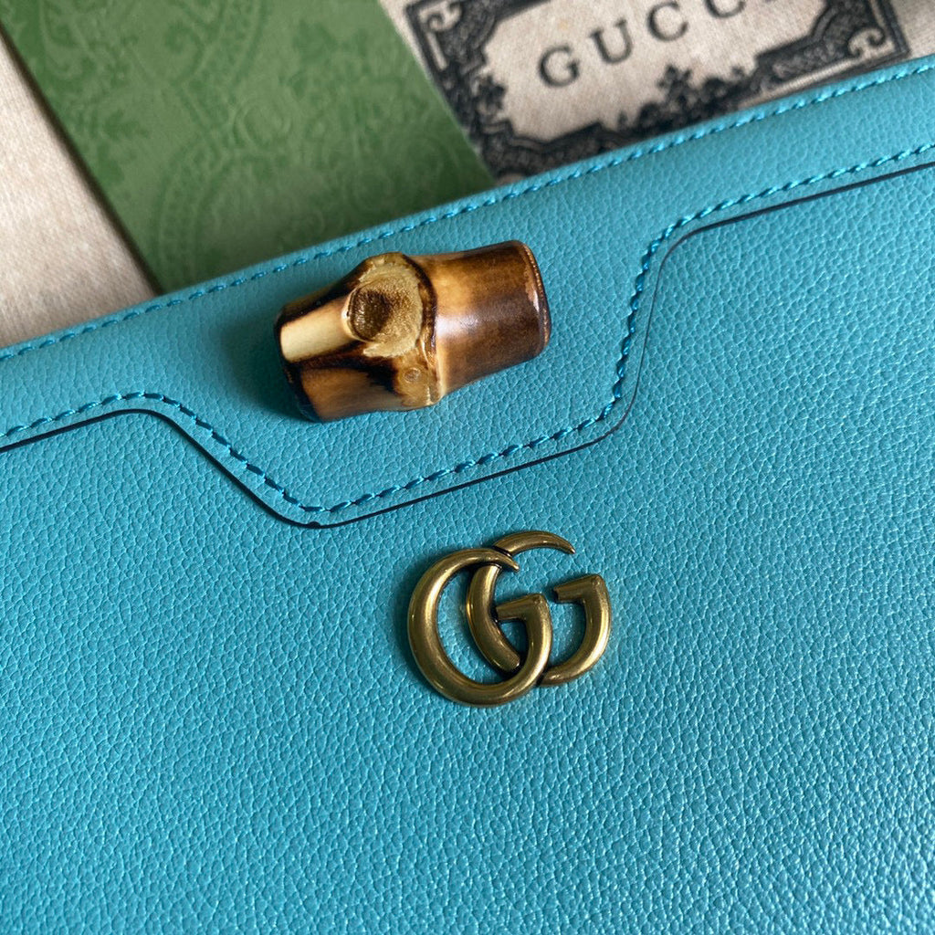 Gucci 658634 Diana Continental Wallet in Blue