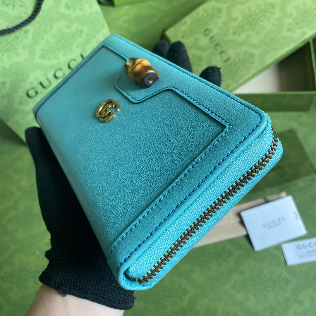 Gucci 658634 Diana Continental Wallet in Blue - Default Title - View 6