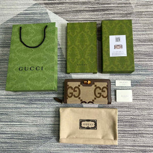 Gucci 658634 Original Brown leather bamboo wallet - Default Title - View 9