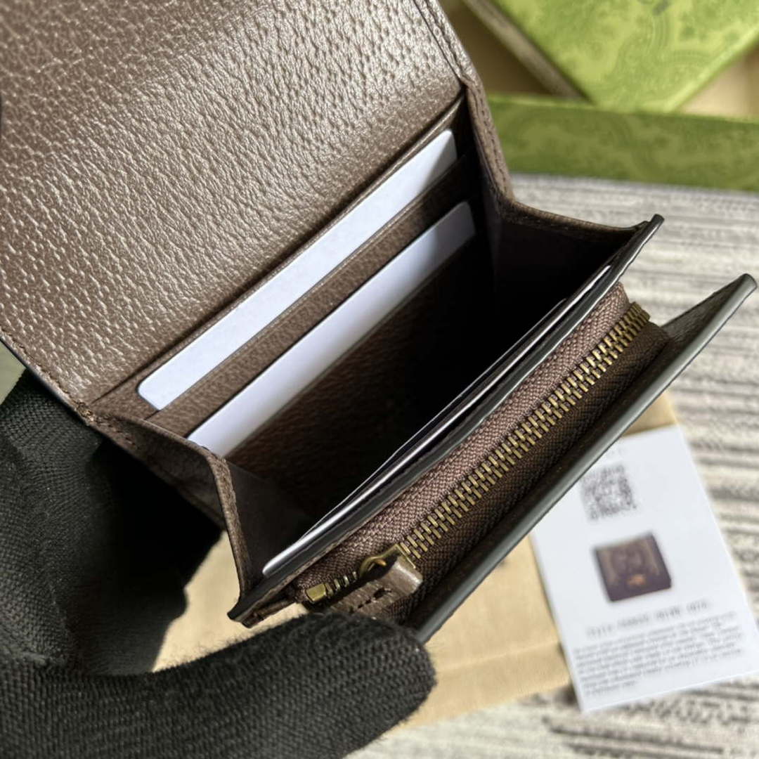 Gucci 658635 Original Brown leather bamboo wallet - Default Title - View 8