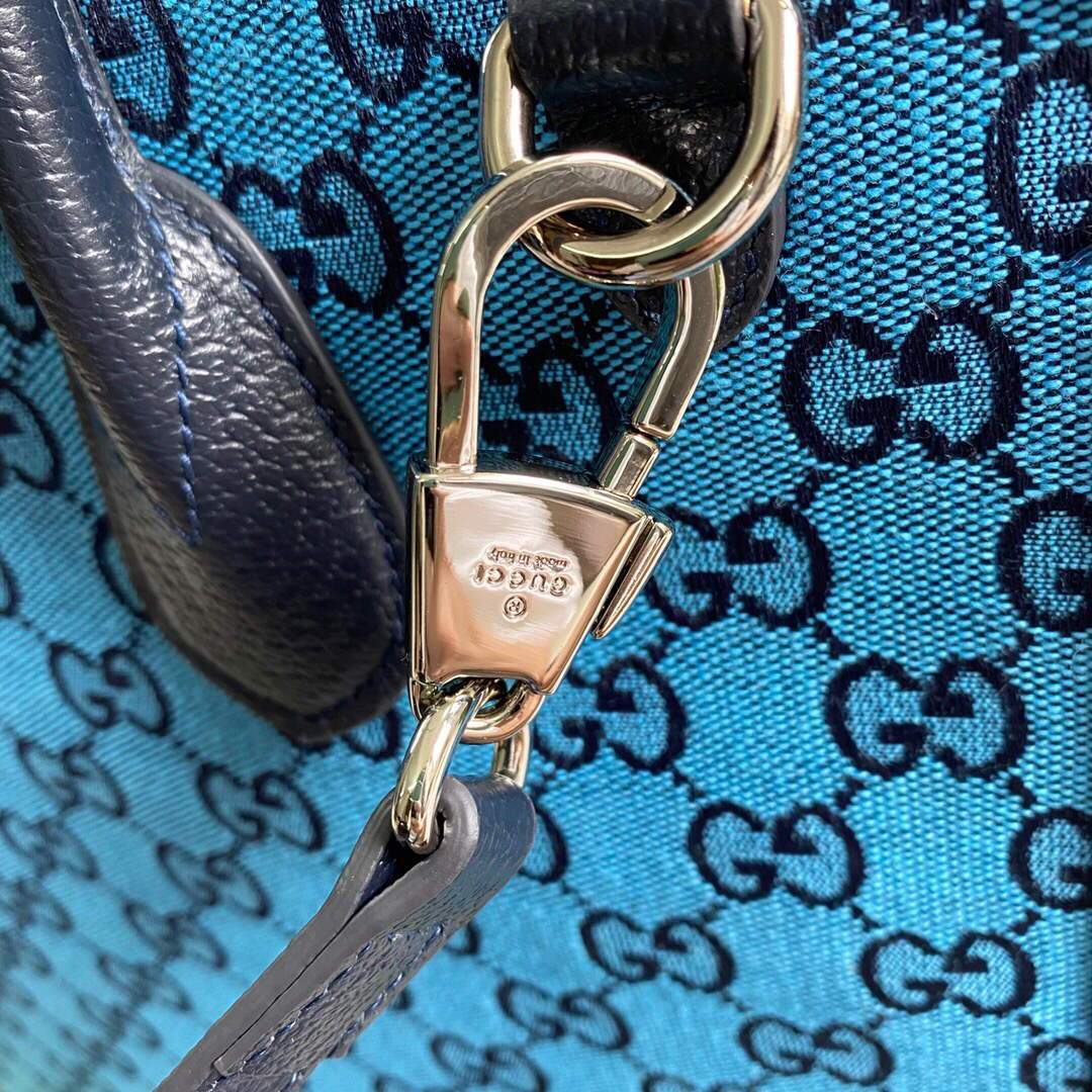 Gucci 659983 GG Multicolour Small Tote Bag Blue