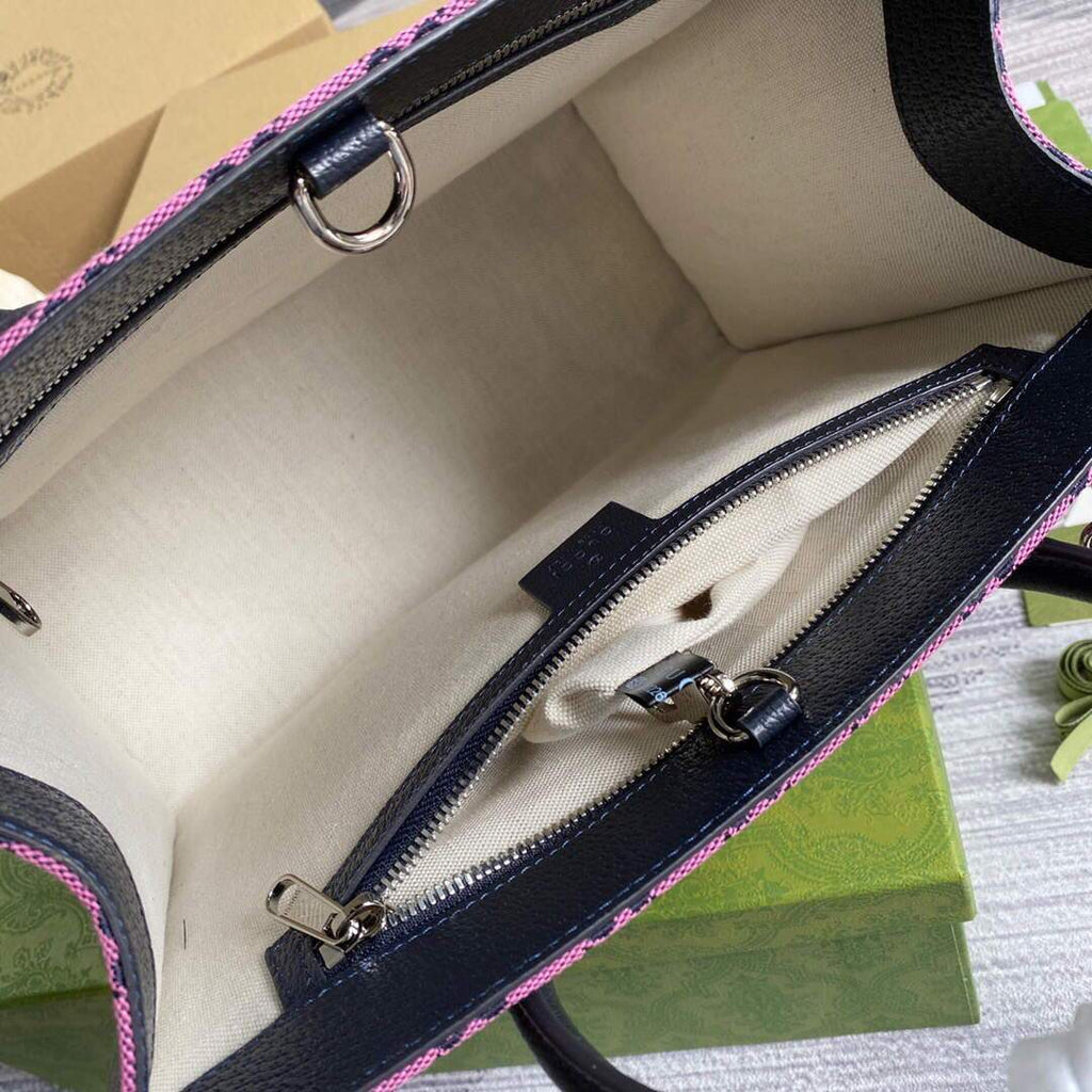 Gucci 659983 GG Multicolour Small Tote Bag Purple
