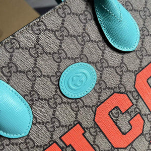 Gucci 659983 GG Small Tote Bag Blue Orange - Default Title - View 5