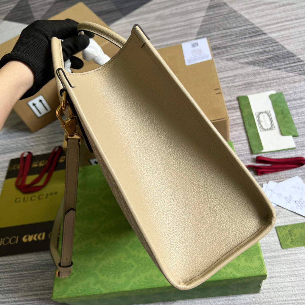 Gucci 659983 GG Small Tote Bag Beige