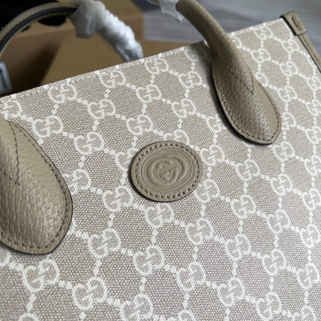 Gucci 659983 GG Small Tote Bag Beige