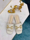 Gucci 663881 Online Exclusive Sandal With Leather White - luxibagsmall