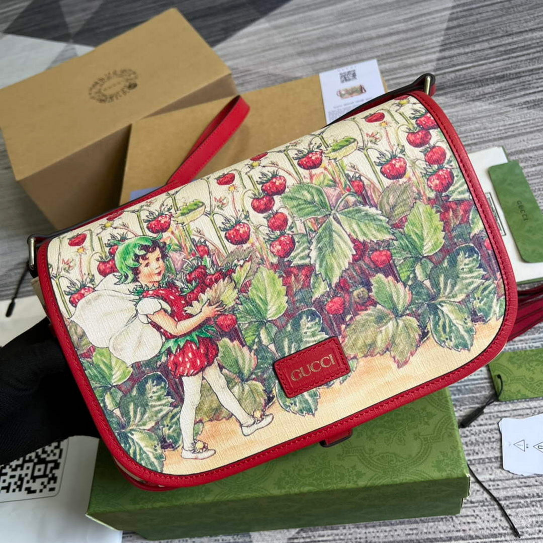Gucci 664143 Children's Messenger Bag Red