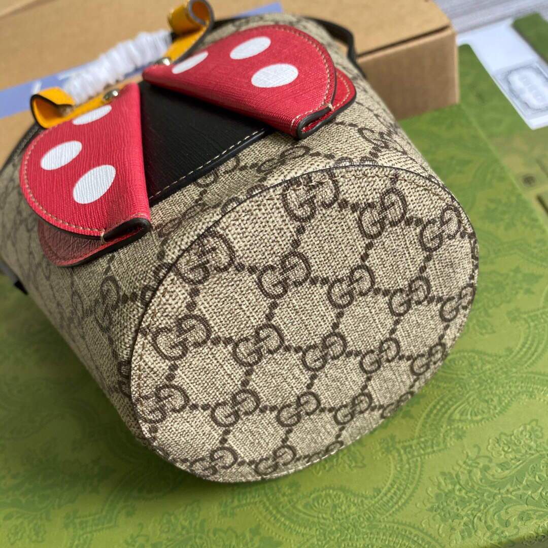 Gucci 666277 Children's Ladybug Bucket Bag Brown