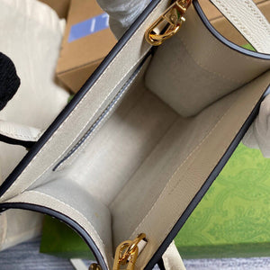 Gucci 671623 Mini Tote Bag With Lnterlocking G White - Default Title - View 9