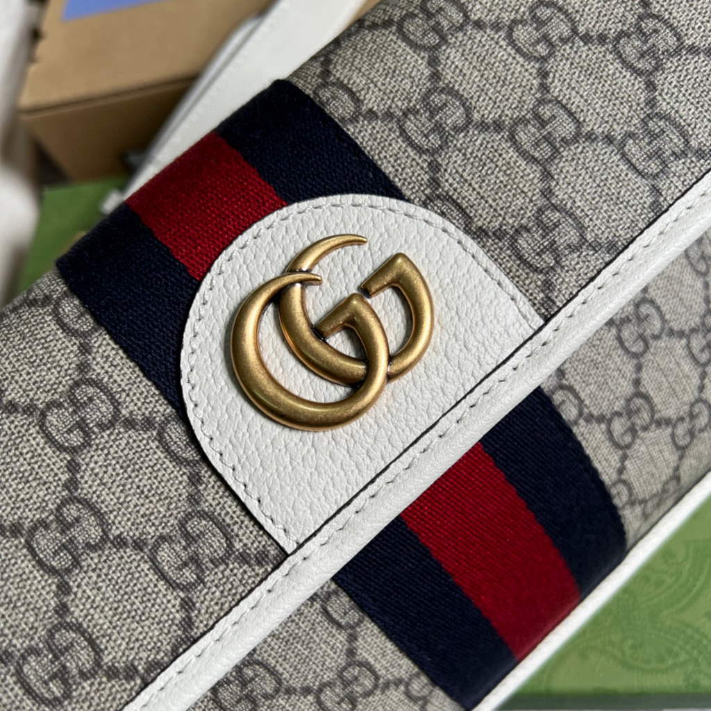 Gucci ?674081 Ophidia belt bag White